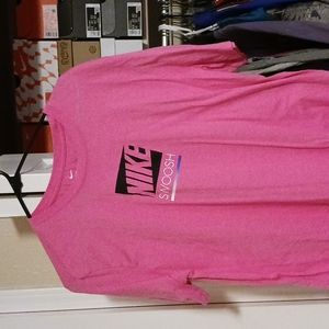 Pink nike swoosh t shirt large